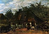 Vincent van Gogh Cottage and Woman with Goat painting